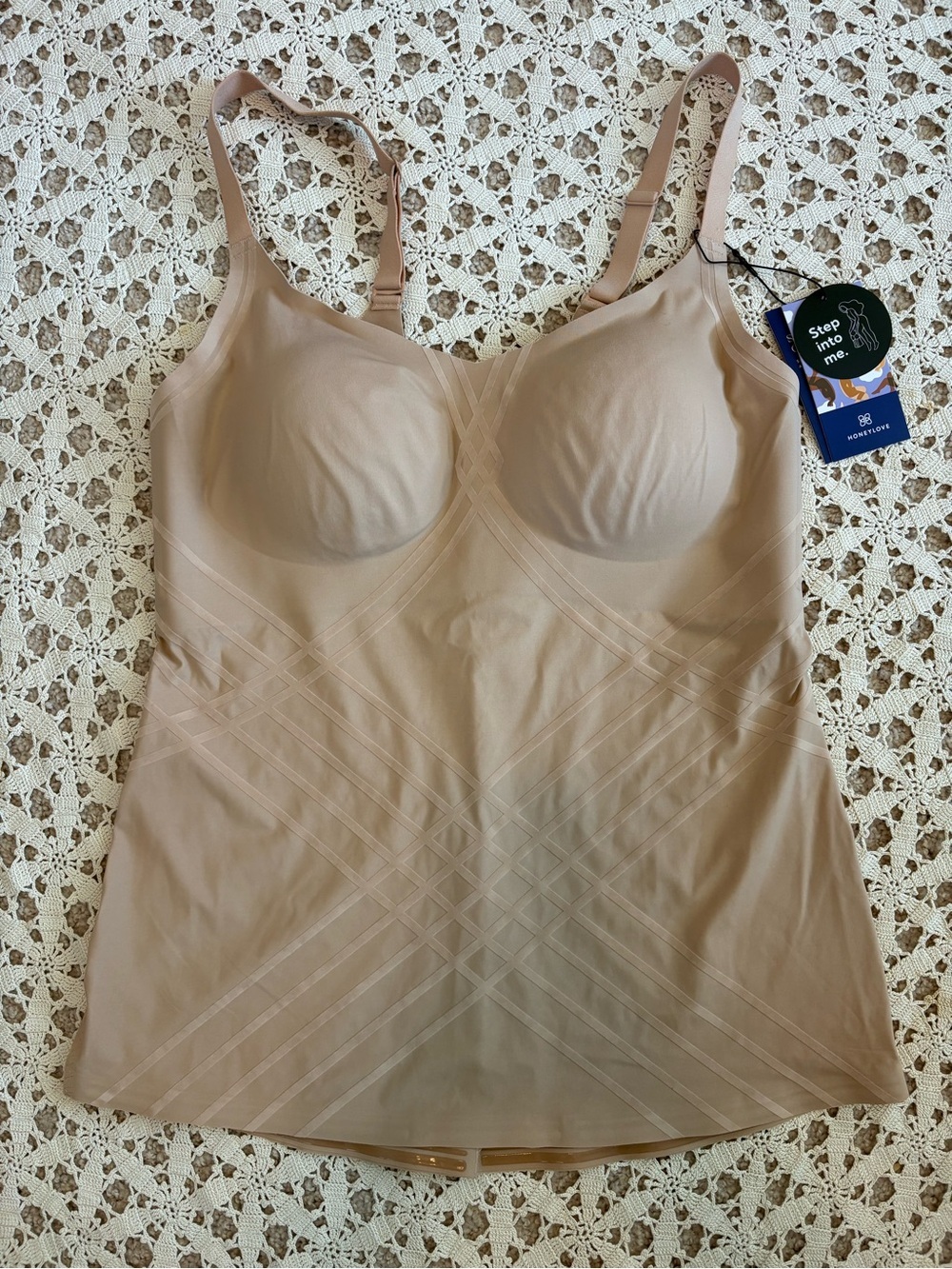 Honeylove Silhouette Cami Shapewear Nude Size 1X NWT